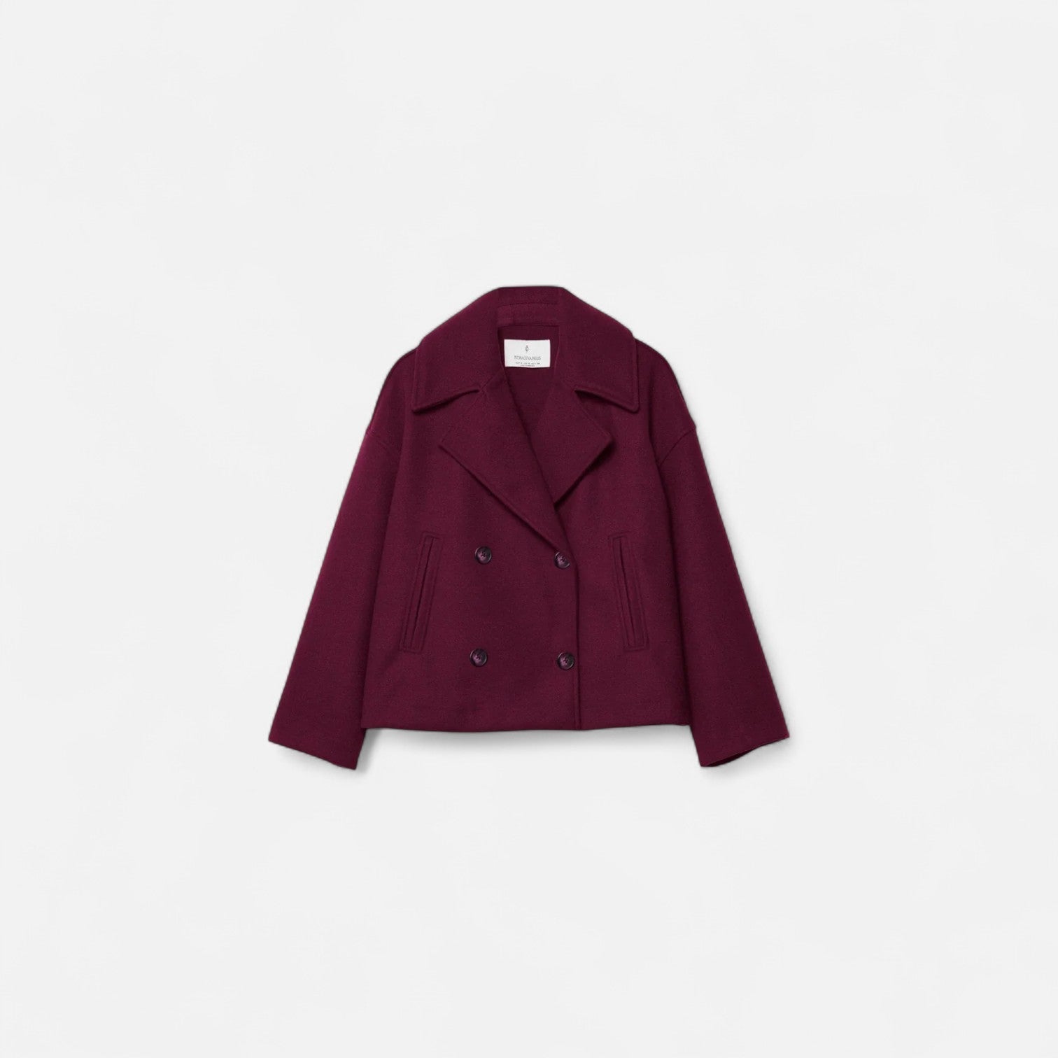 Women's Wool-Blend Jacket Architectural Cut Concealed Closure