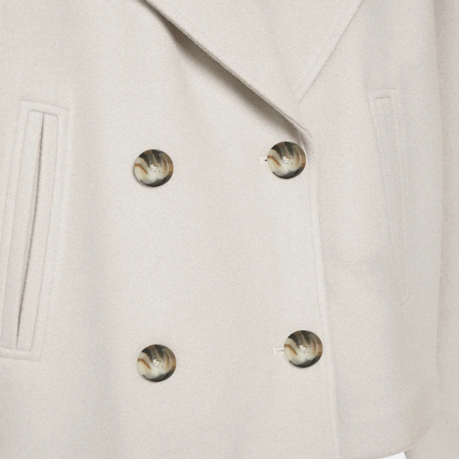 Women's Wool-Blend Jacket Architectural Cut Concealed Closure