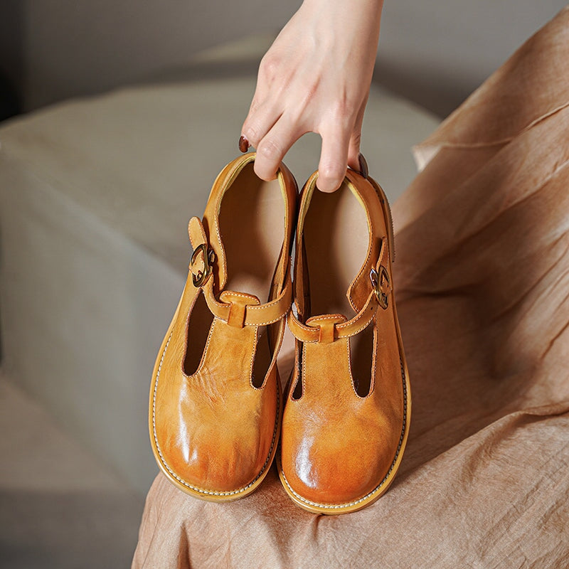 Mary Jane da donna in pelle