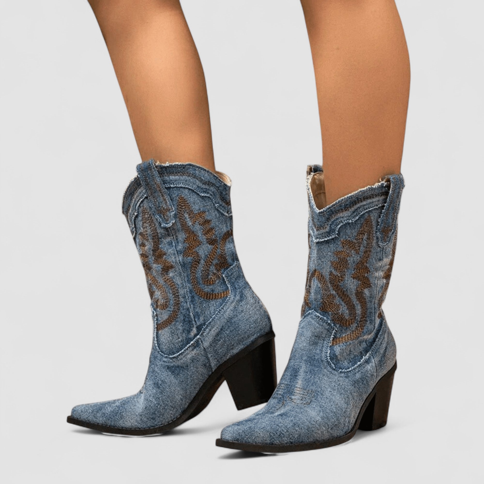 Stivaletti da donna in denim con supporto ortopedico