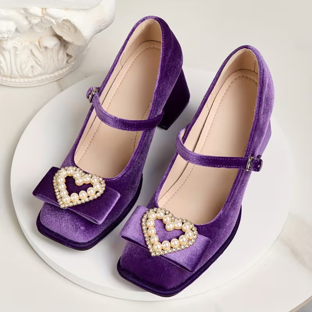 Women's Heels Velvet orthopedic support