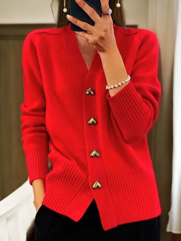 Cardigan da donna con scollo a V