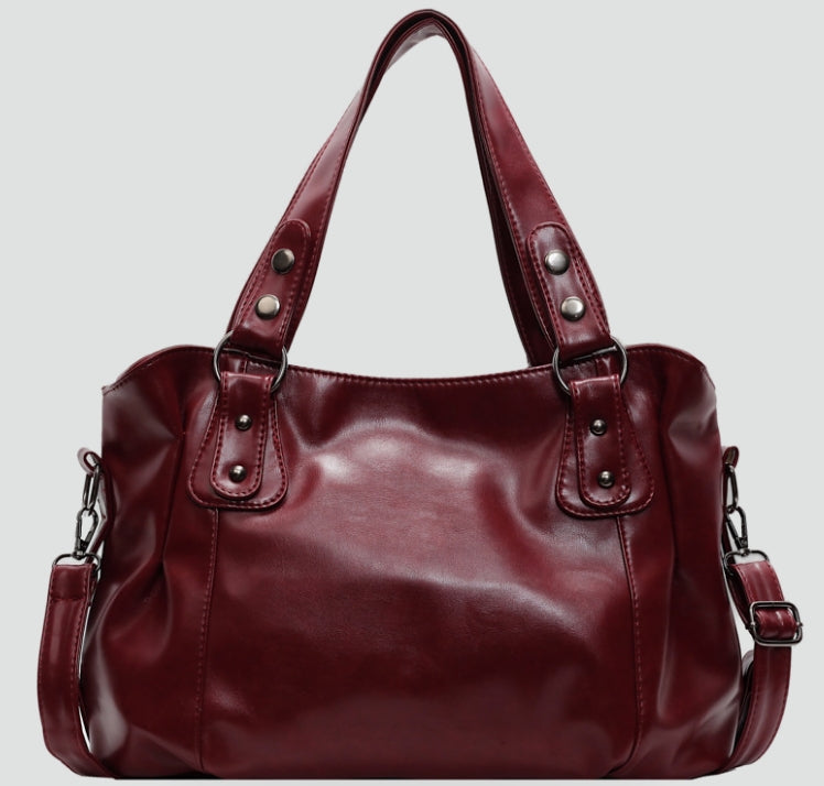 Sac à bandoulière vintage rétro pour femme, en cuir végan