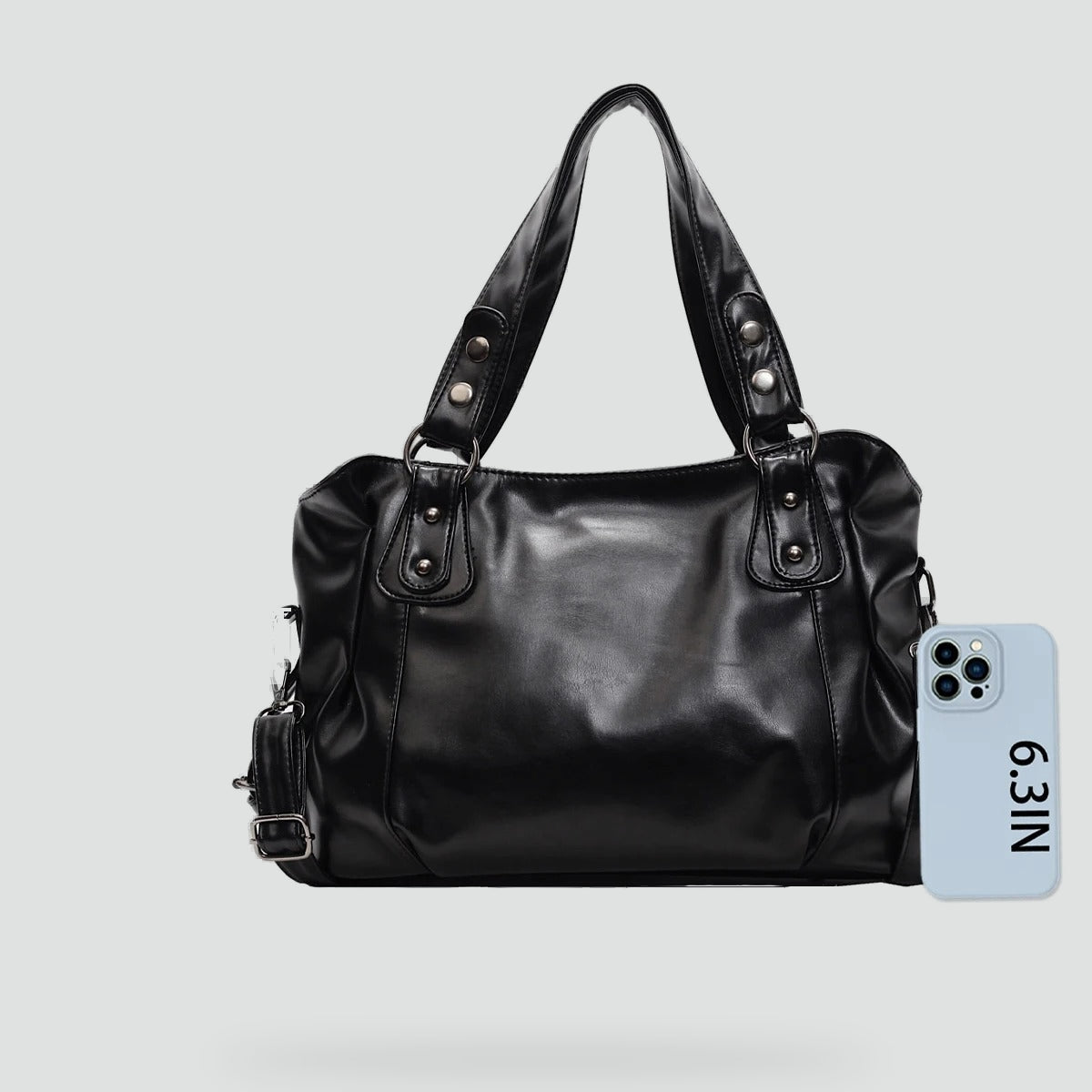 Sac à bandoulière vintage rétro pour femme, en cuir végan