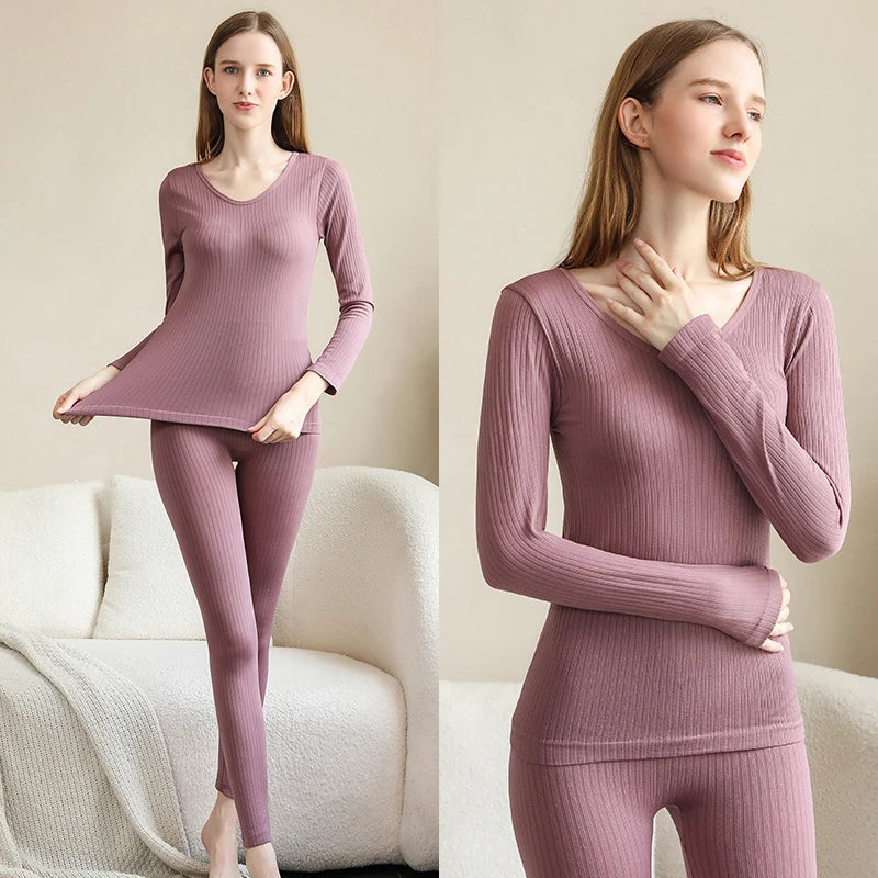 Conjunto de ropa interior térmica para mujer con efecto moldeador