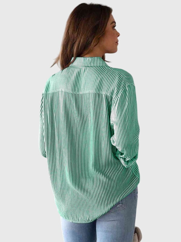 Women's Blouse vertical stripe pattern