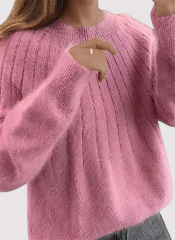Women's Knit Sweater Minimalist Graceful Drape