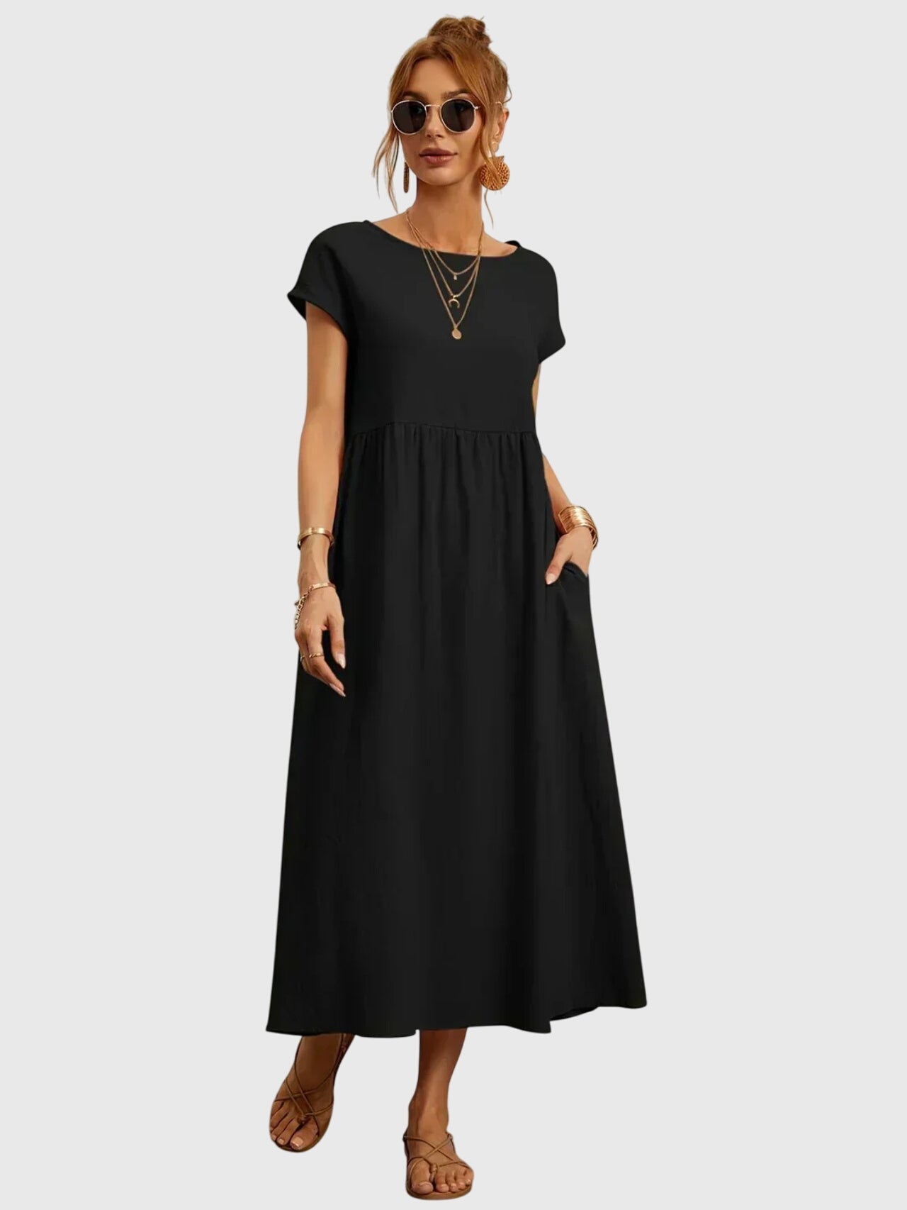 Women's Midi Dress side pockets