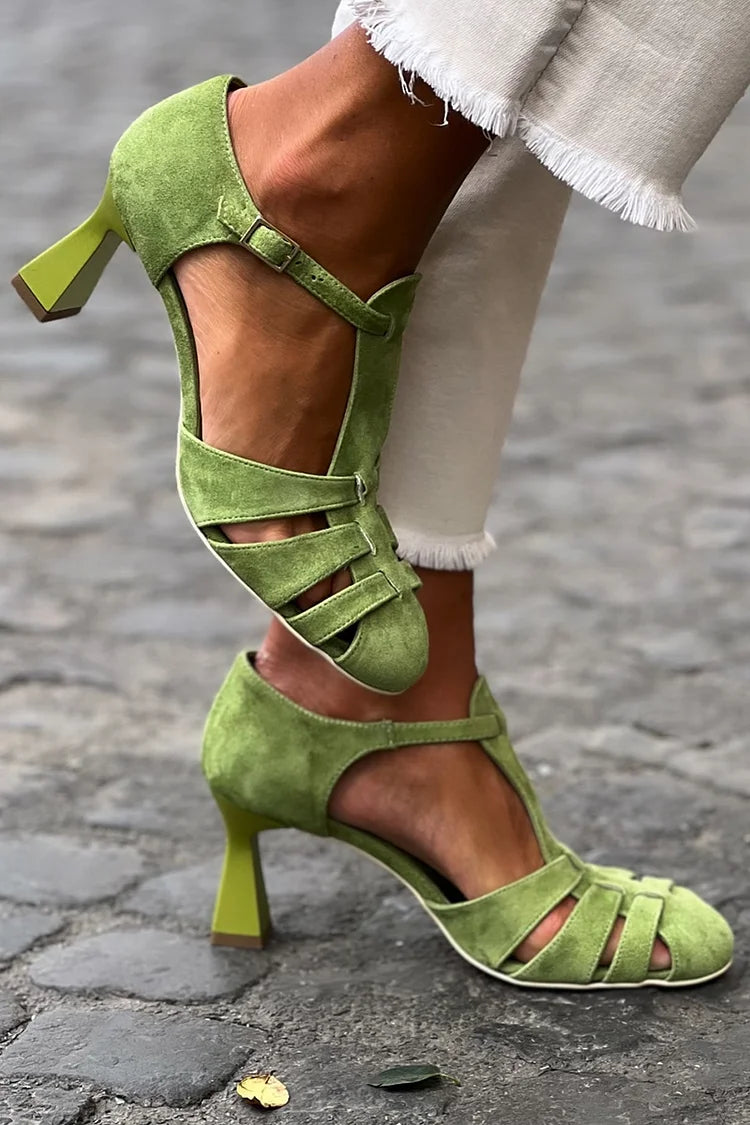 Tacones de ante para mujer