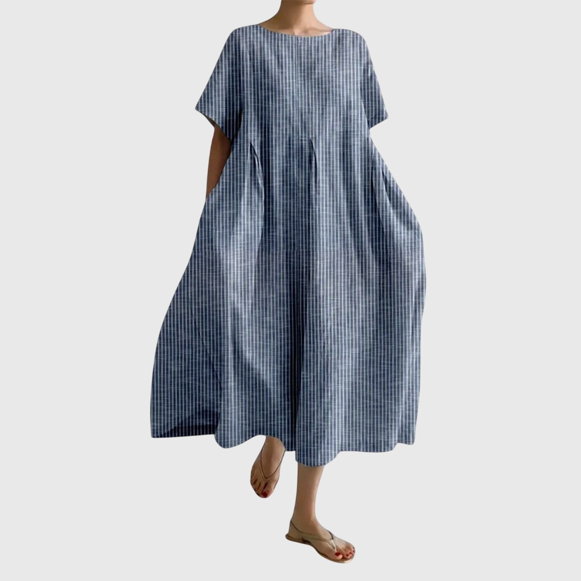 Women's Maxi Dress vertical stripe pattern