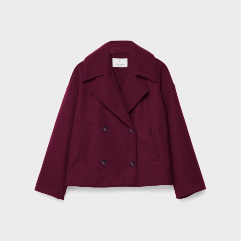 Women's Short Double-Breasted Coat Tailored Silhouette
