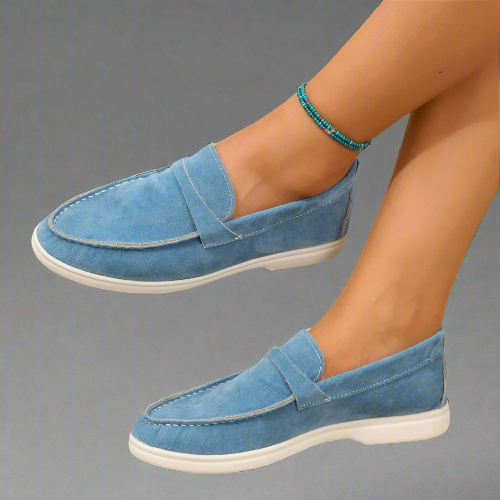 Mocasines para mujer de mezclilla