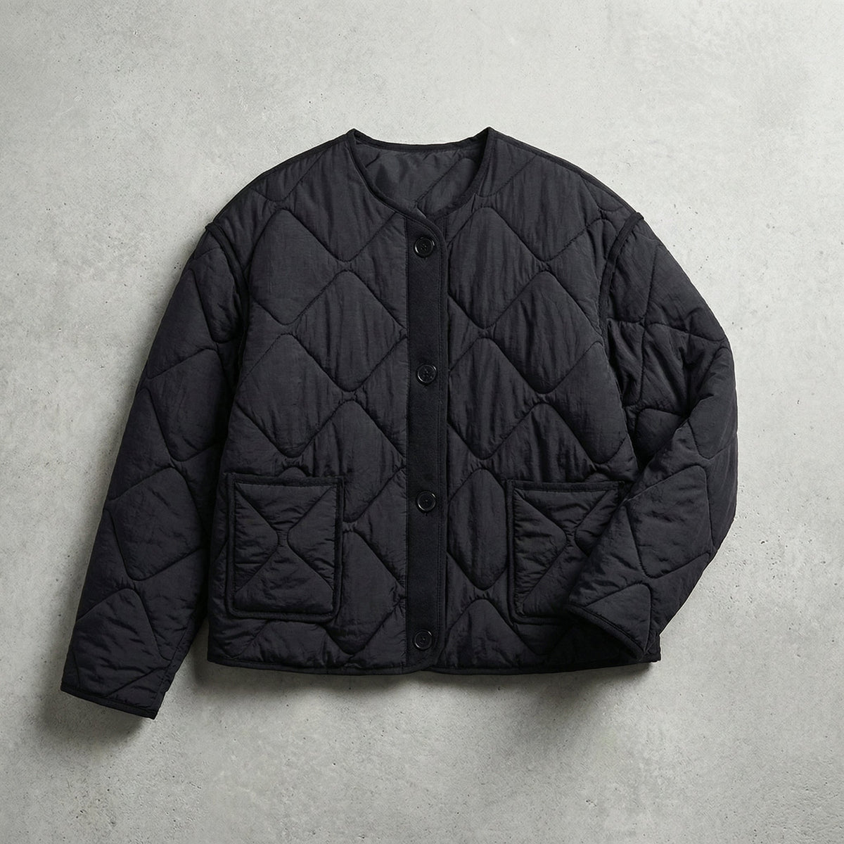Women's Wool-Blend Knit Jacket Tailored Short Cut