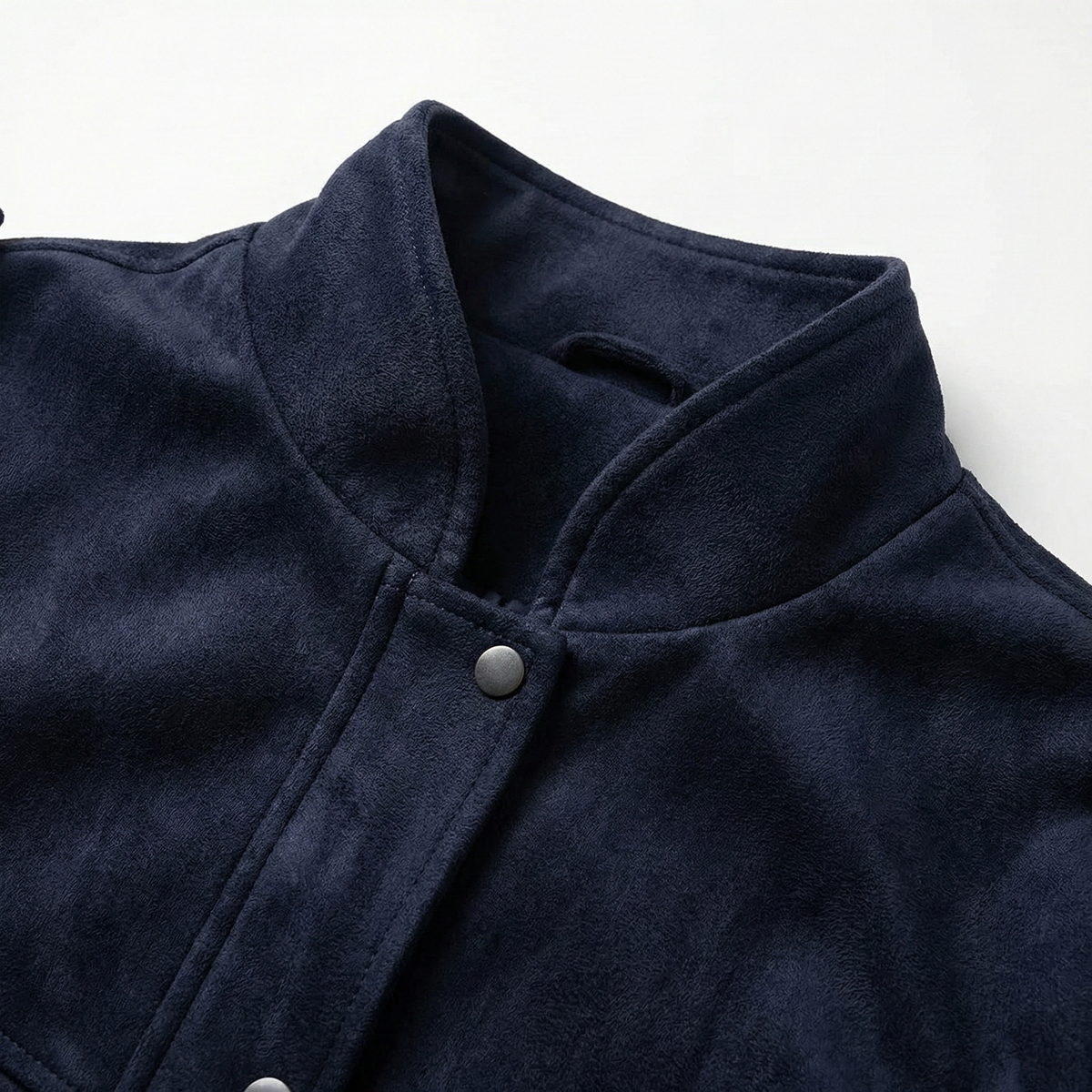 Women's Faux Suede Jacket Single-Breasted Roomy Pockets