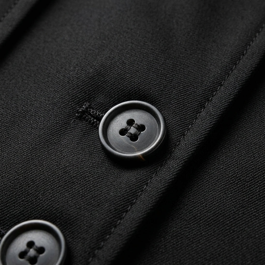 Women's Cotton Trench Coat Button Placket Tailored