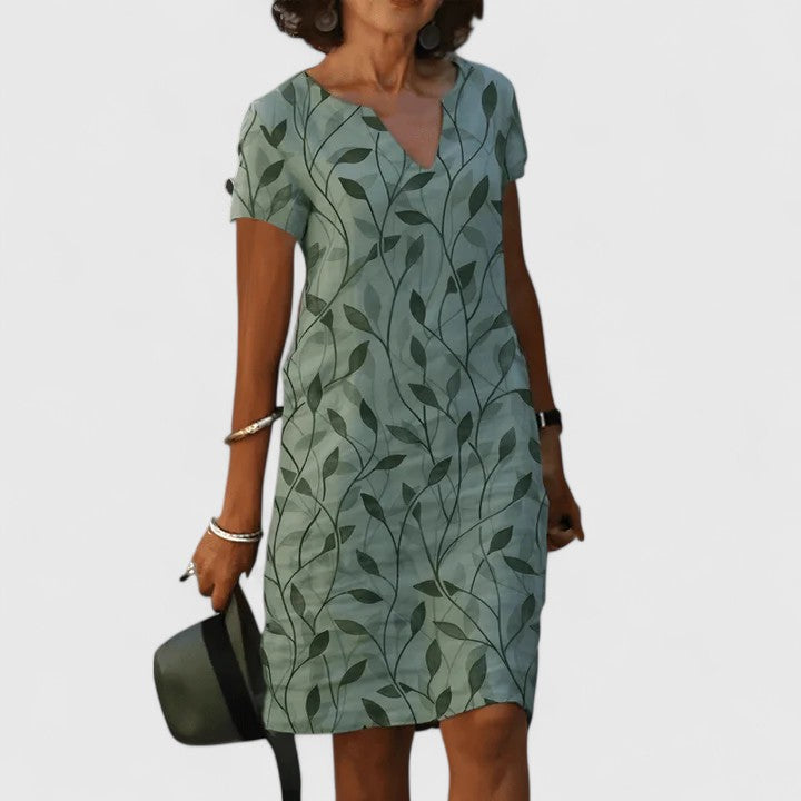 Women's Summer Dress Cotton V-neck