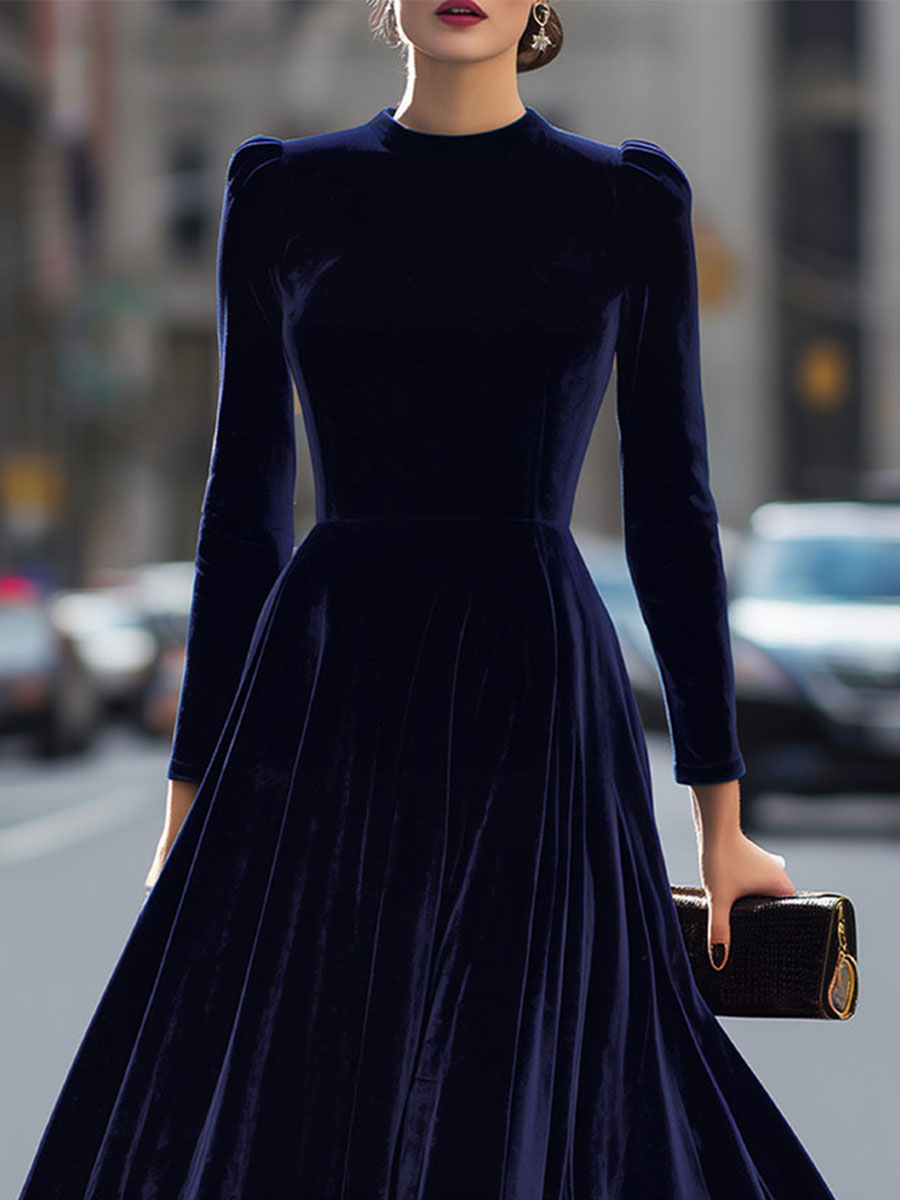 Women's Midi Dress Velvet