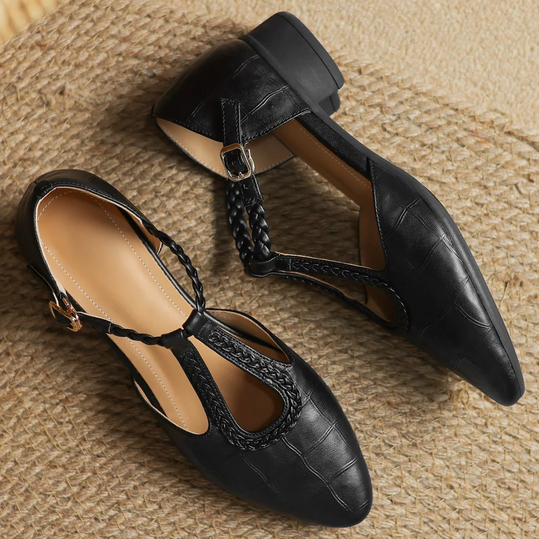 Mary Jane da donna in pelle
