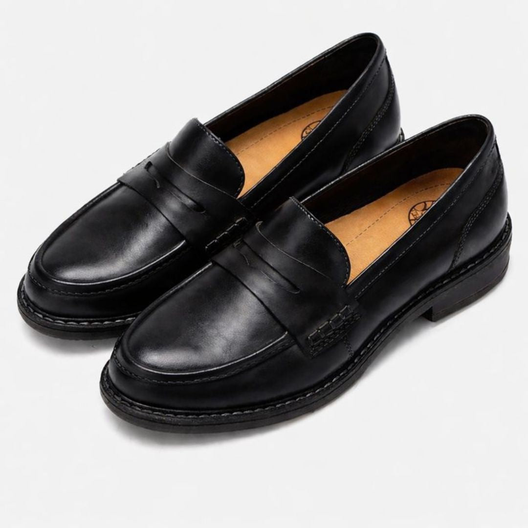 Women's Leather Loafers Orthopedic Smooth Cushioned Sole