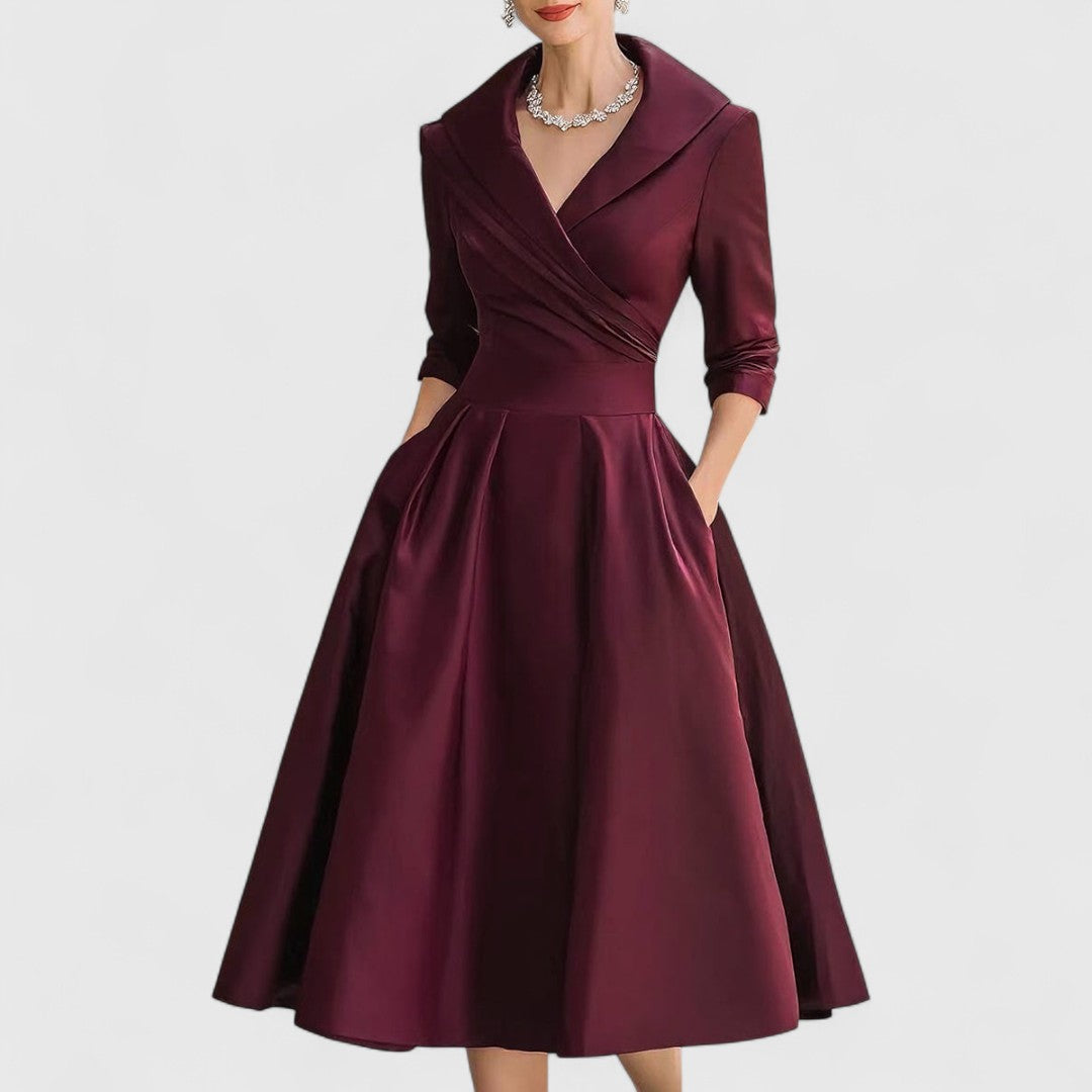 Women's Midi Dress V-neck
