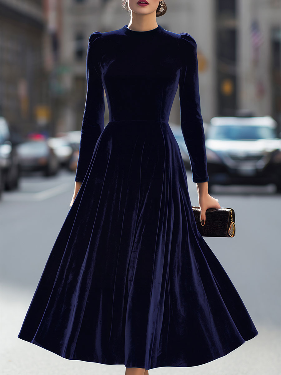 Women's Midi Dress Velvet