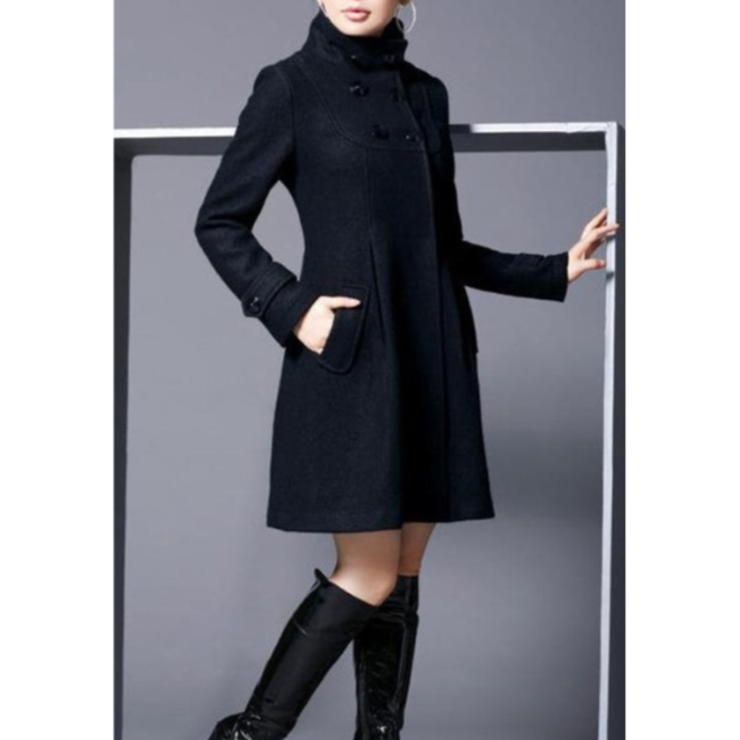 Women's Hooded Coat Fluid Silhouette Winter Design
