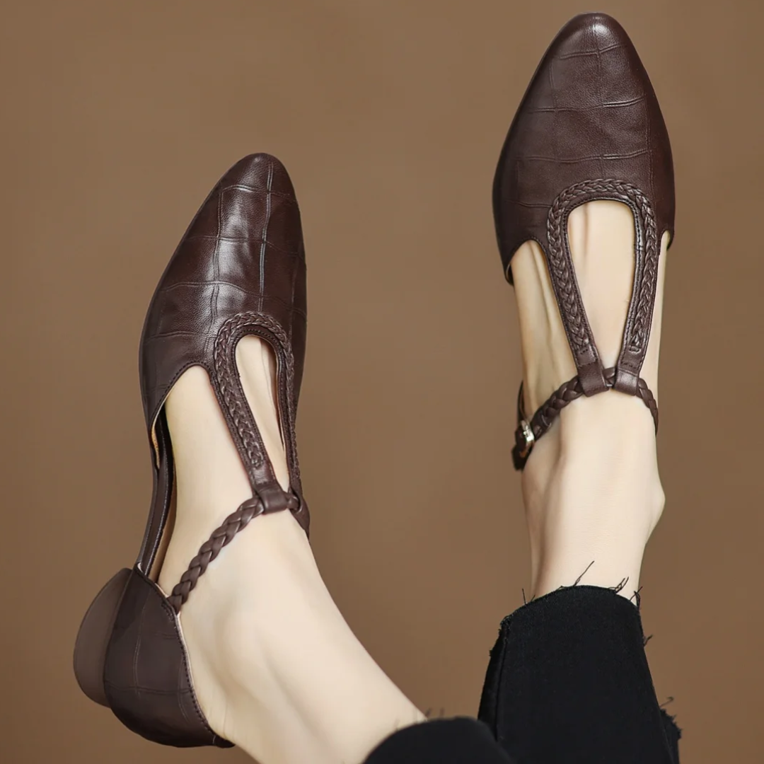 Mary Jane da donna in pelle