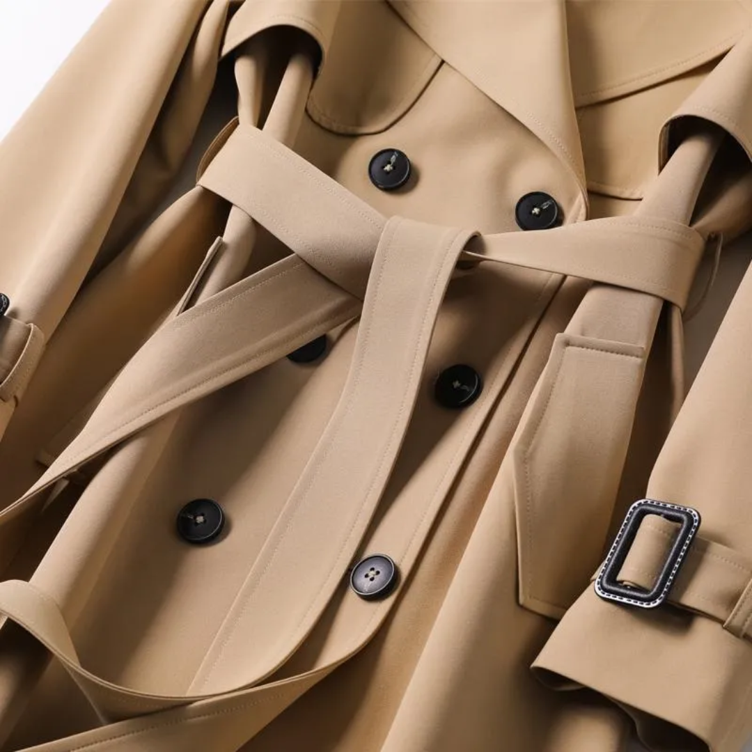 Women's Long Trench Coat Premium Fabric Winter Warmth