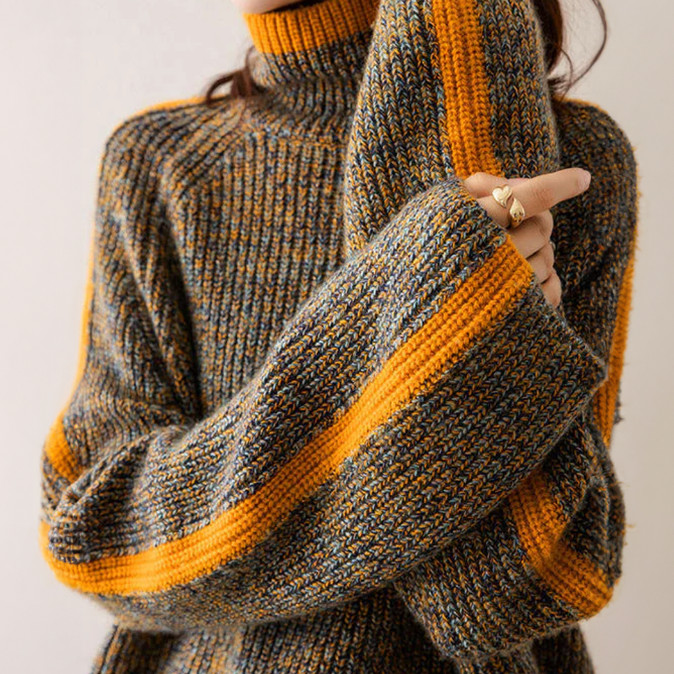 Women's Sweater Denim wrap front