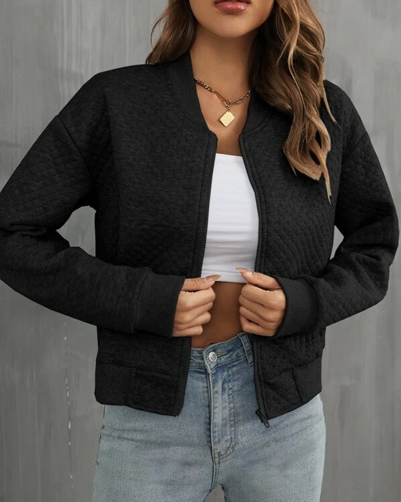 Women's Bomber Jacket Warm Autumn-Winter Layer