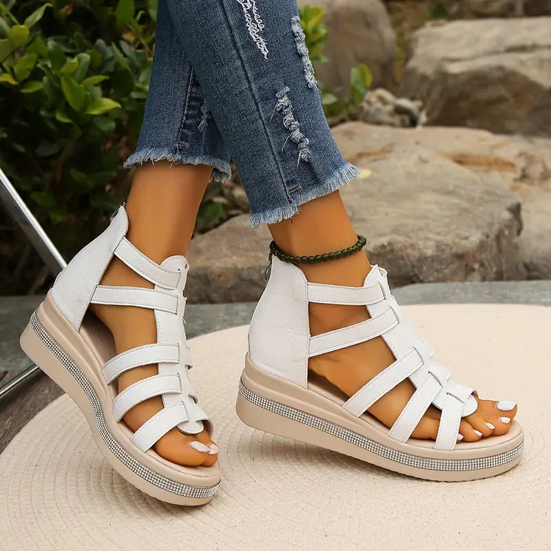 Sandalias gladiadoras para mujer con soporte ortopédico