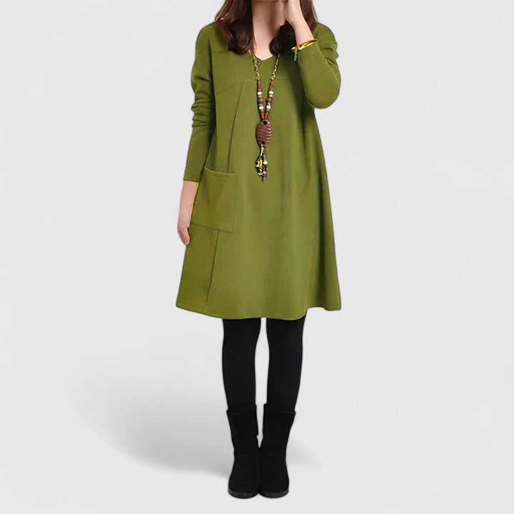 Vestido para mujer con bolsillos laterales
