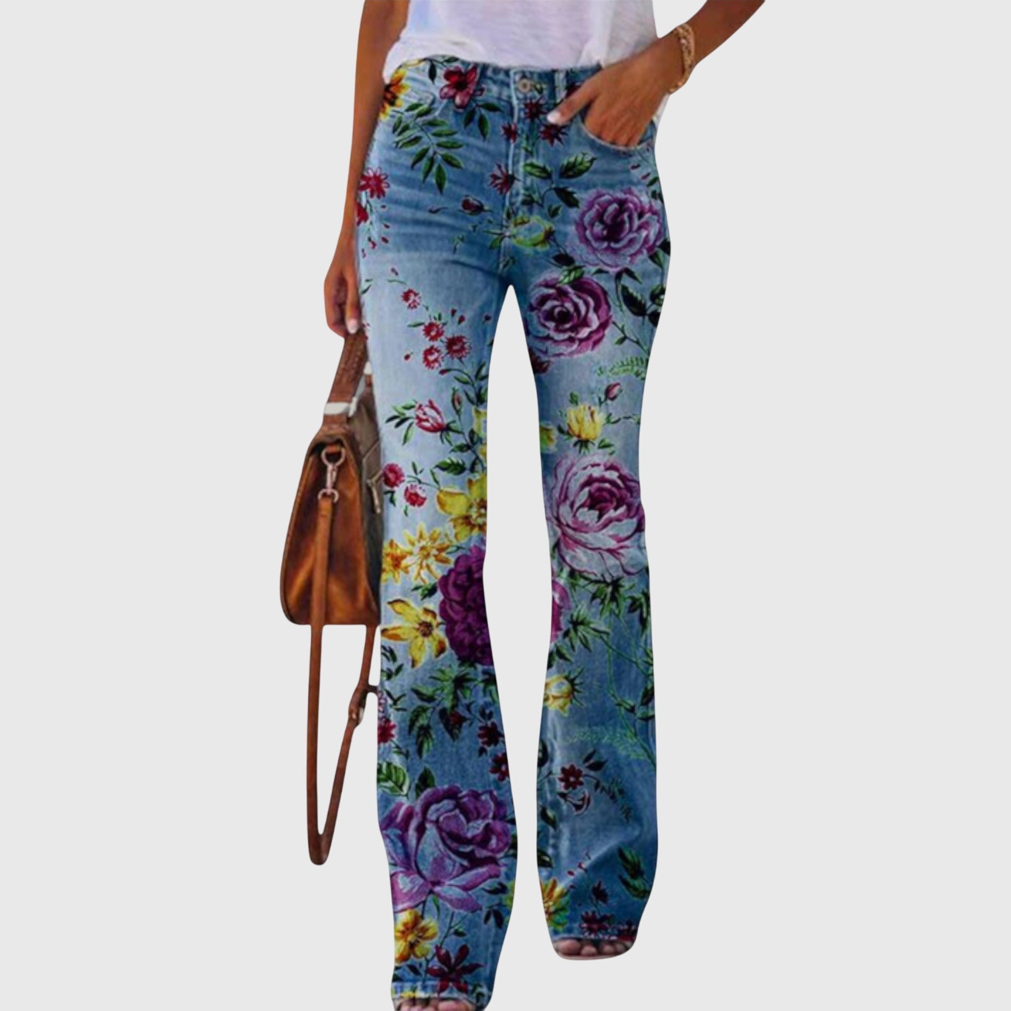 Women's Wide-Leg Pants floral print