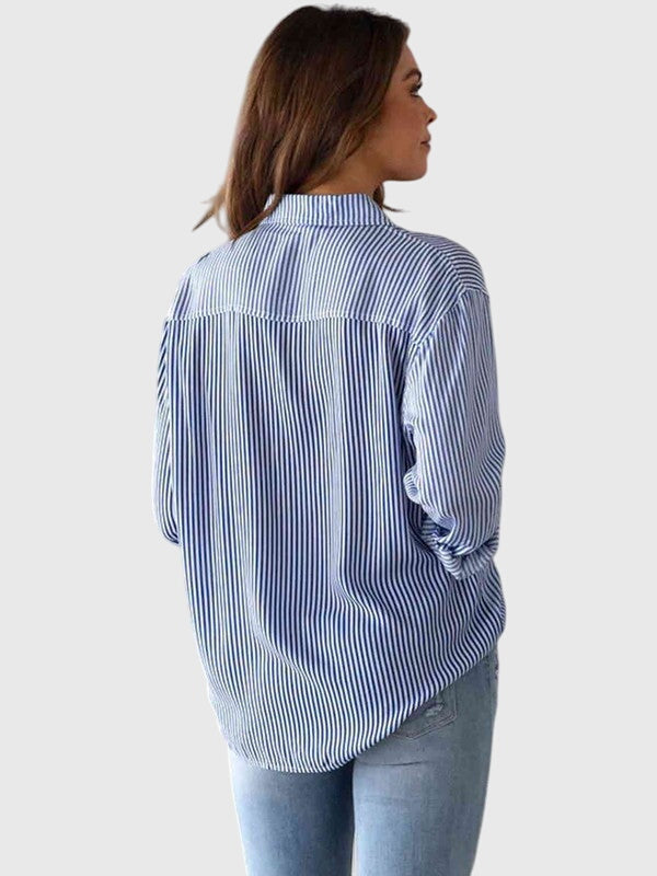 Women's Blouse vertical stripe pattern