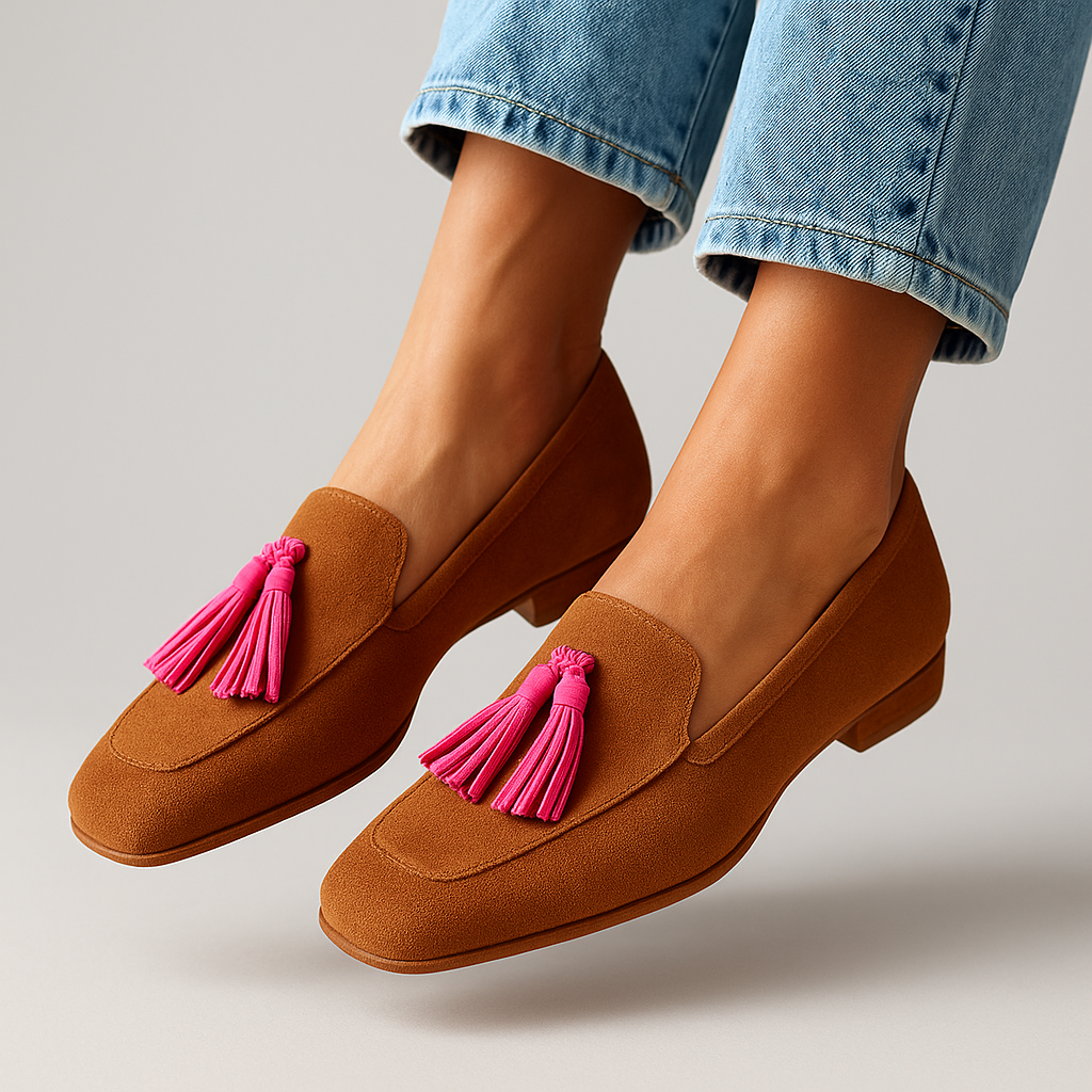 Mocasines de ante para mujer