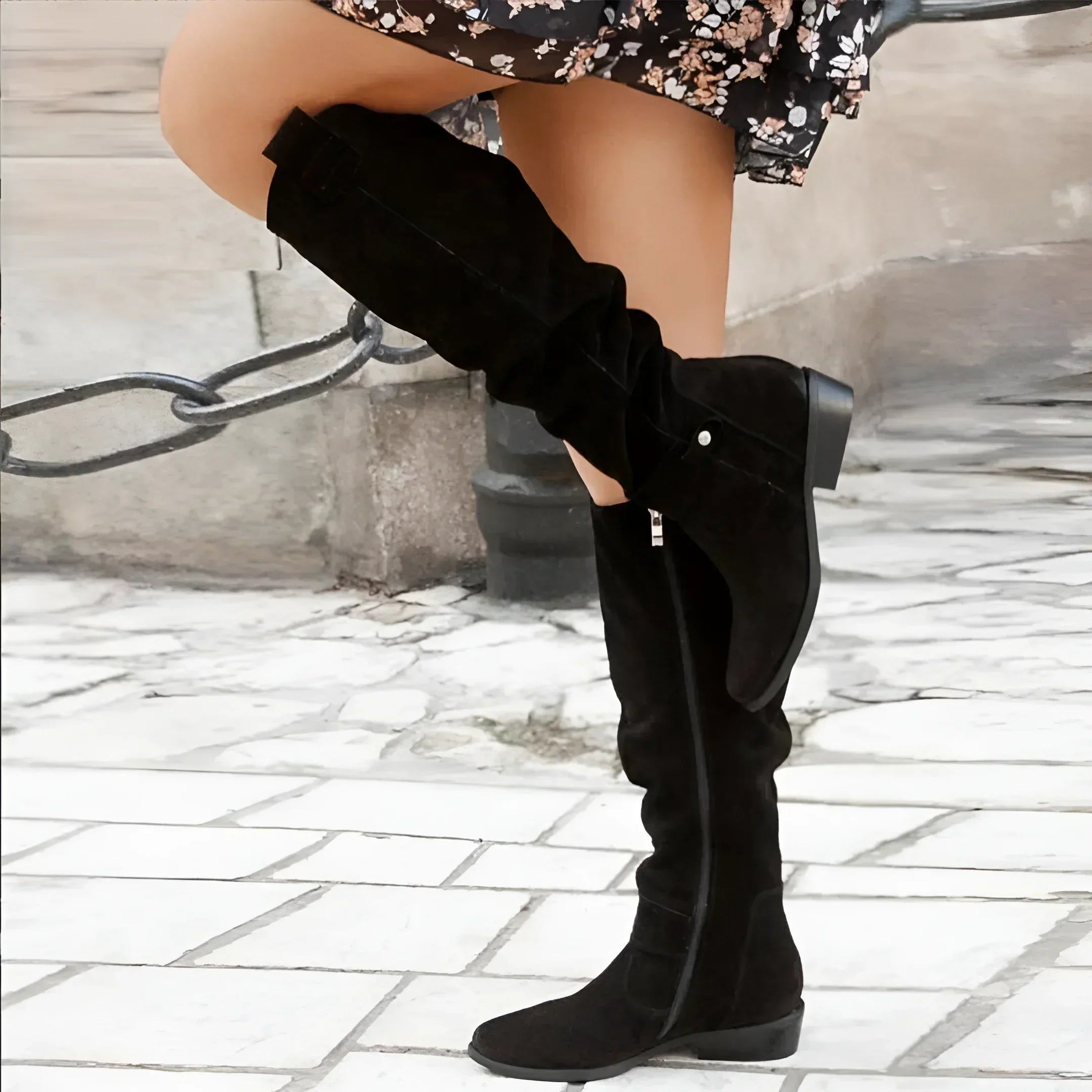 Robe en daim pour femme