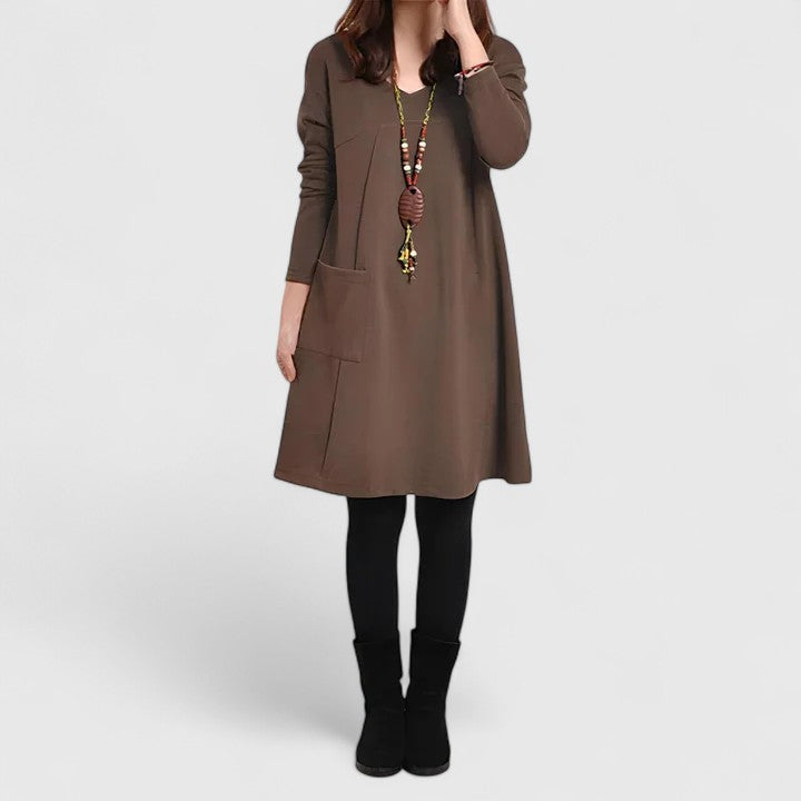 Vestido para mujer con bolsillos laterales