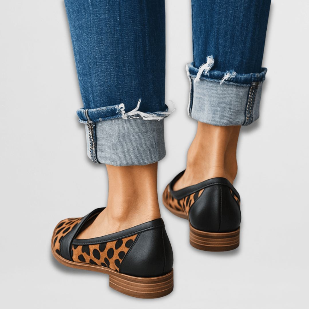Mocasines de gamuza para mujer con soporte ortopédico