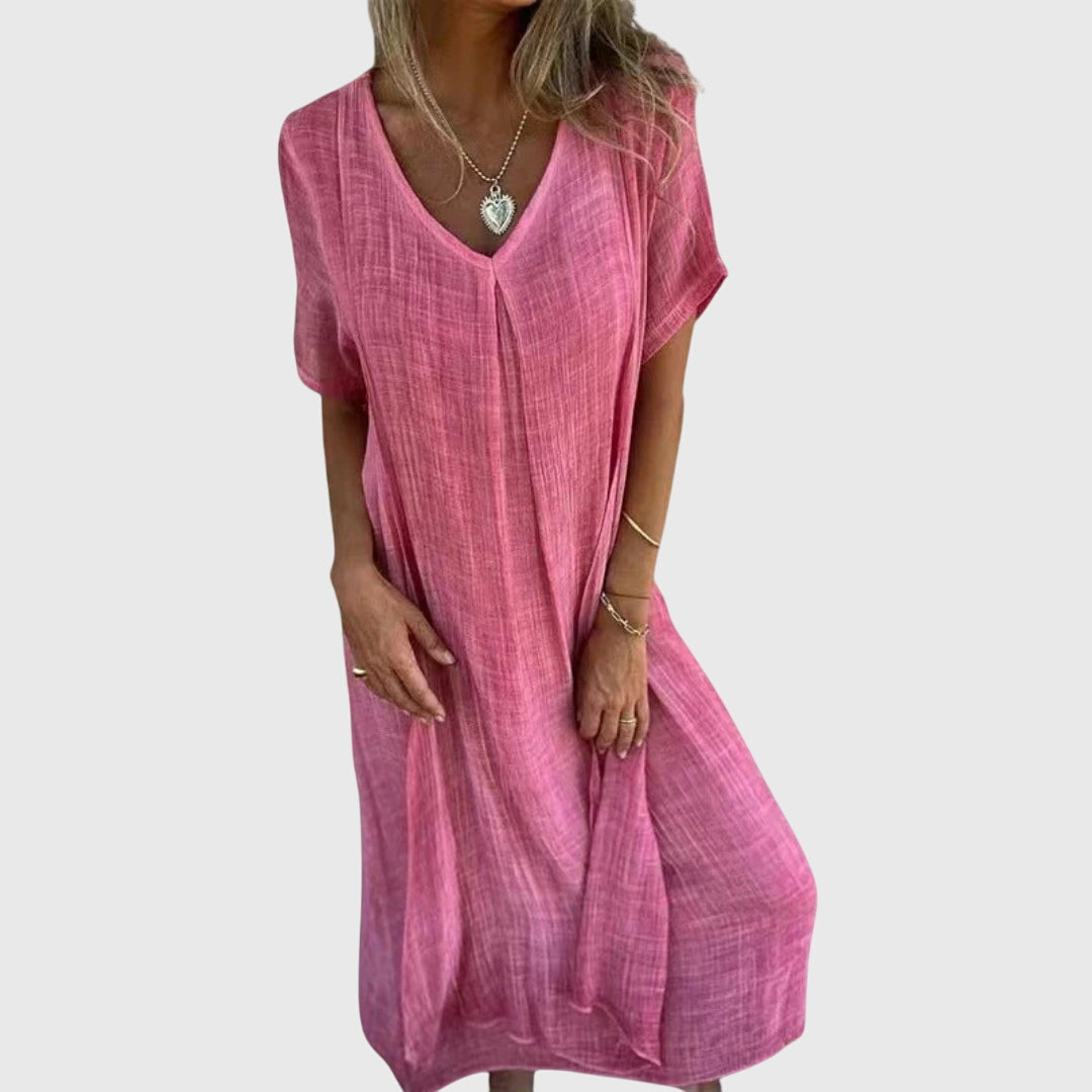 Women's Midi Dress V-neck