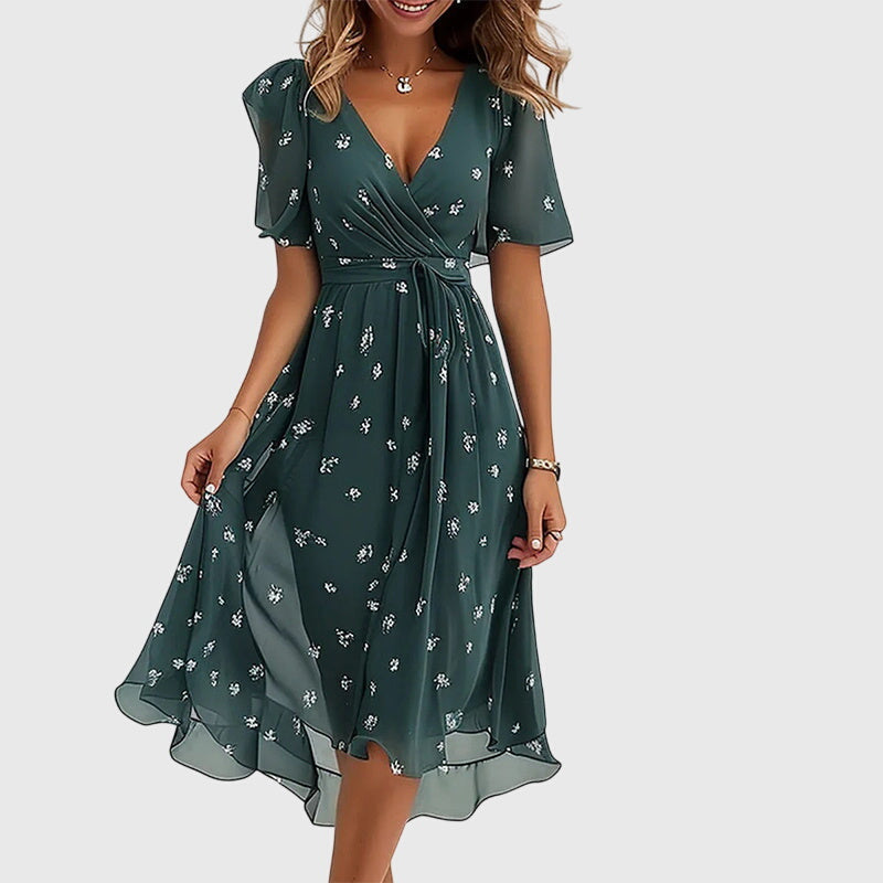 Women's Midi Dress V-neck