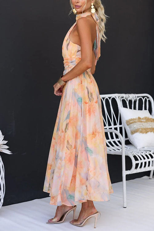 Women's Maxi Dress halter neck