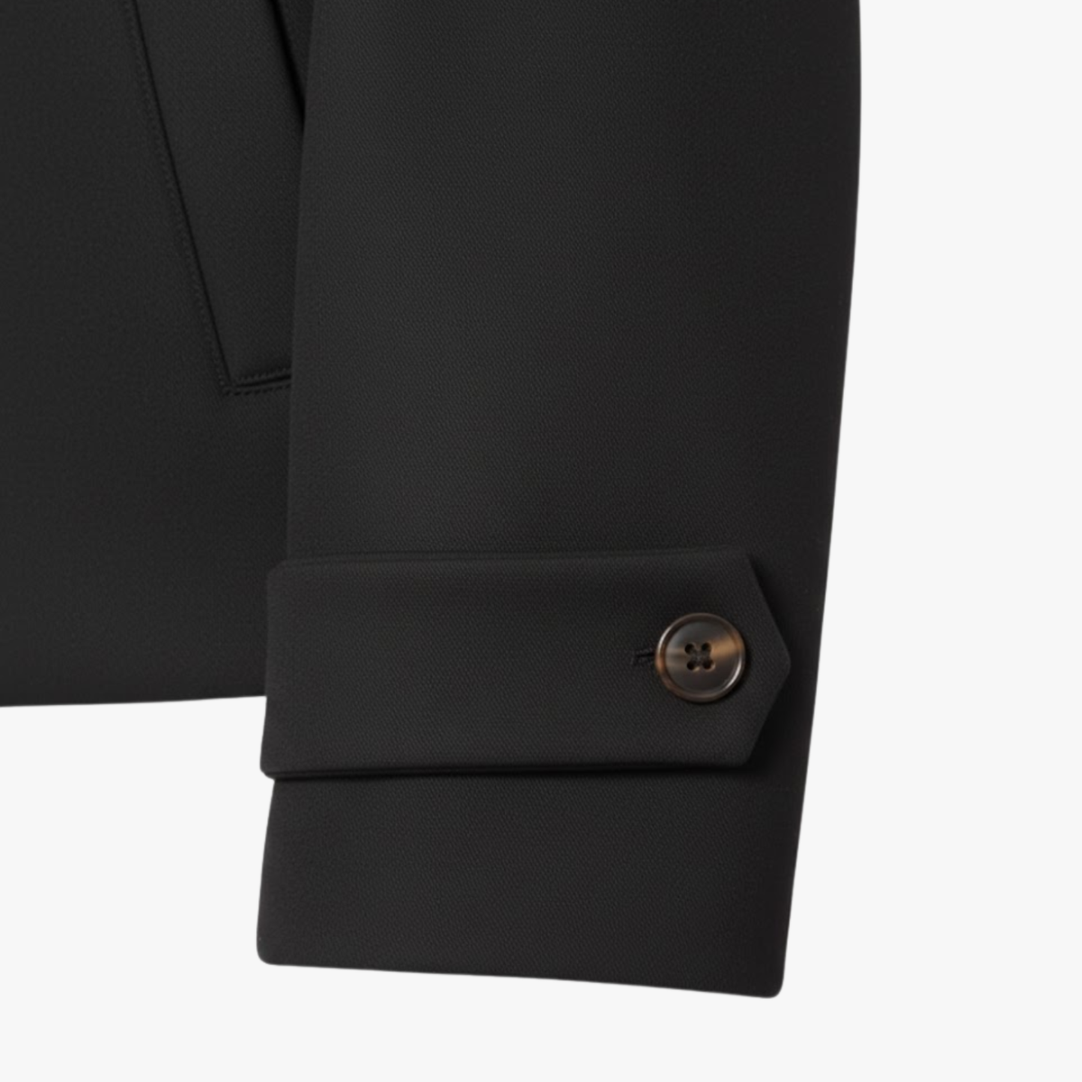 Women's Relaxed Coat High Neck Buckle Detail Long Sleeve