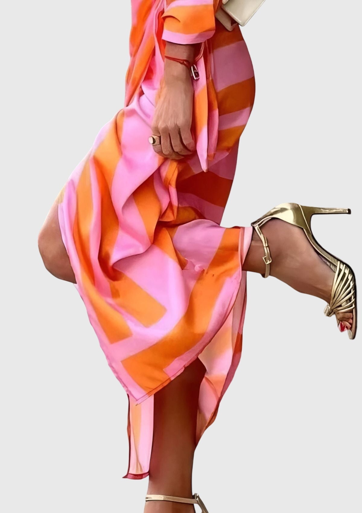Robe midi femme à nouer devant