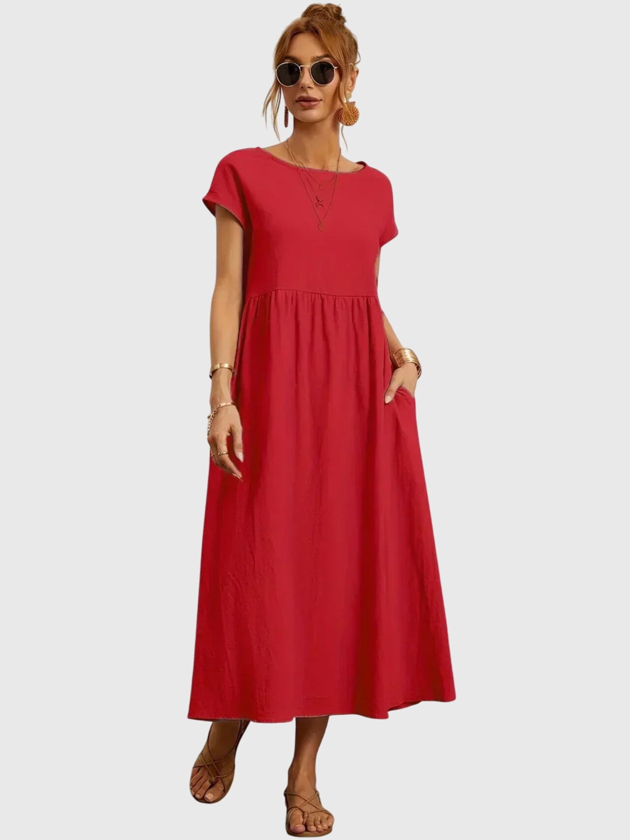 Women's Midi Dress side pockets