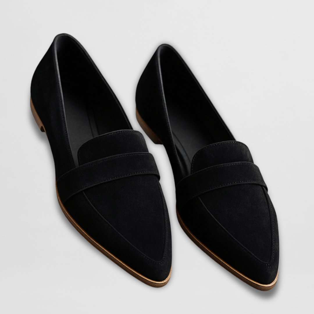 Mocasines de gamuza para mujer con soporte ortopédico