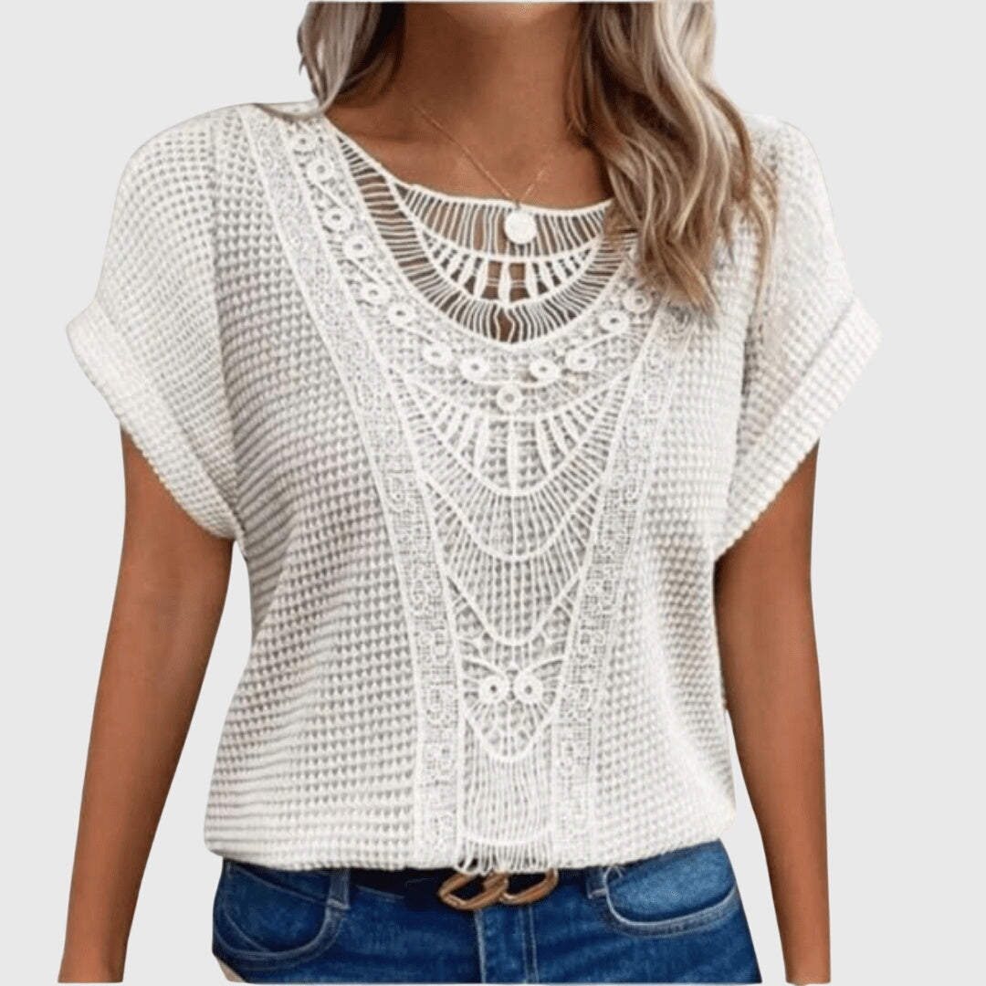 Women's Blouse lace trim