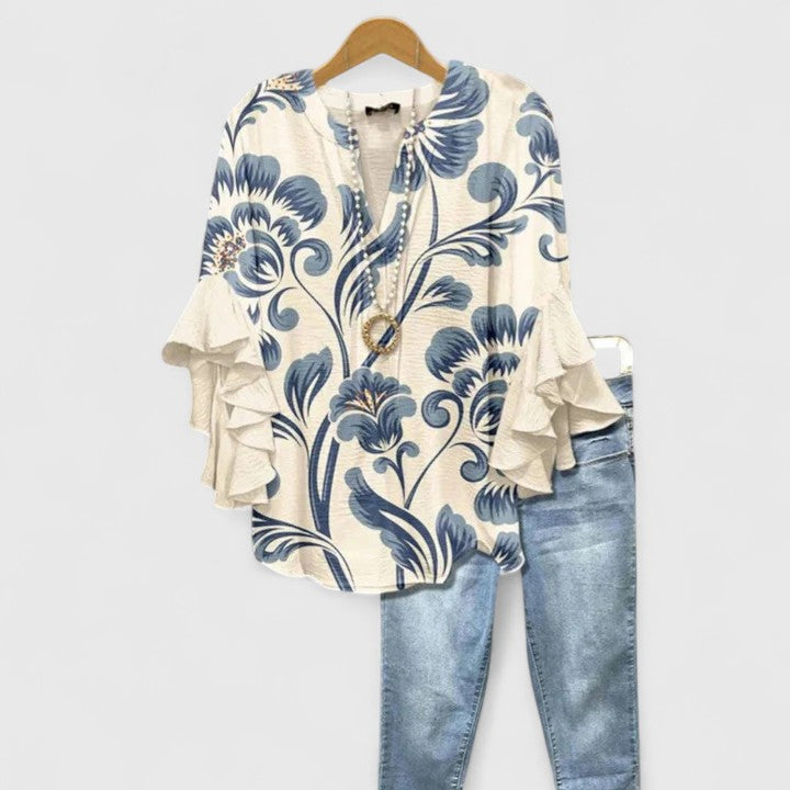 Blusa para mujer con estampado floral
