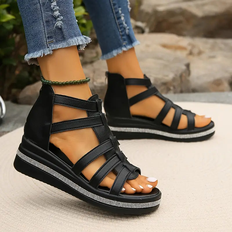 Sandalias gladiadoras para mujer con soporte ortopédico
