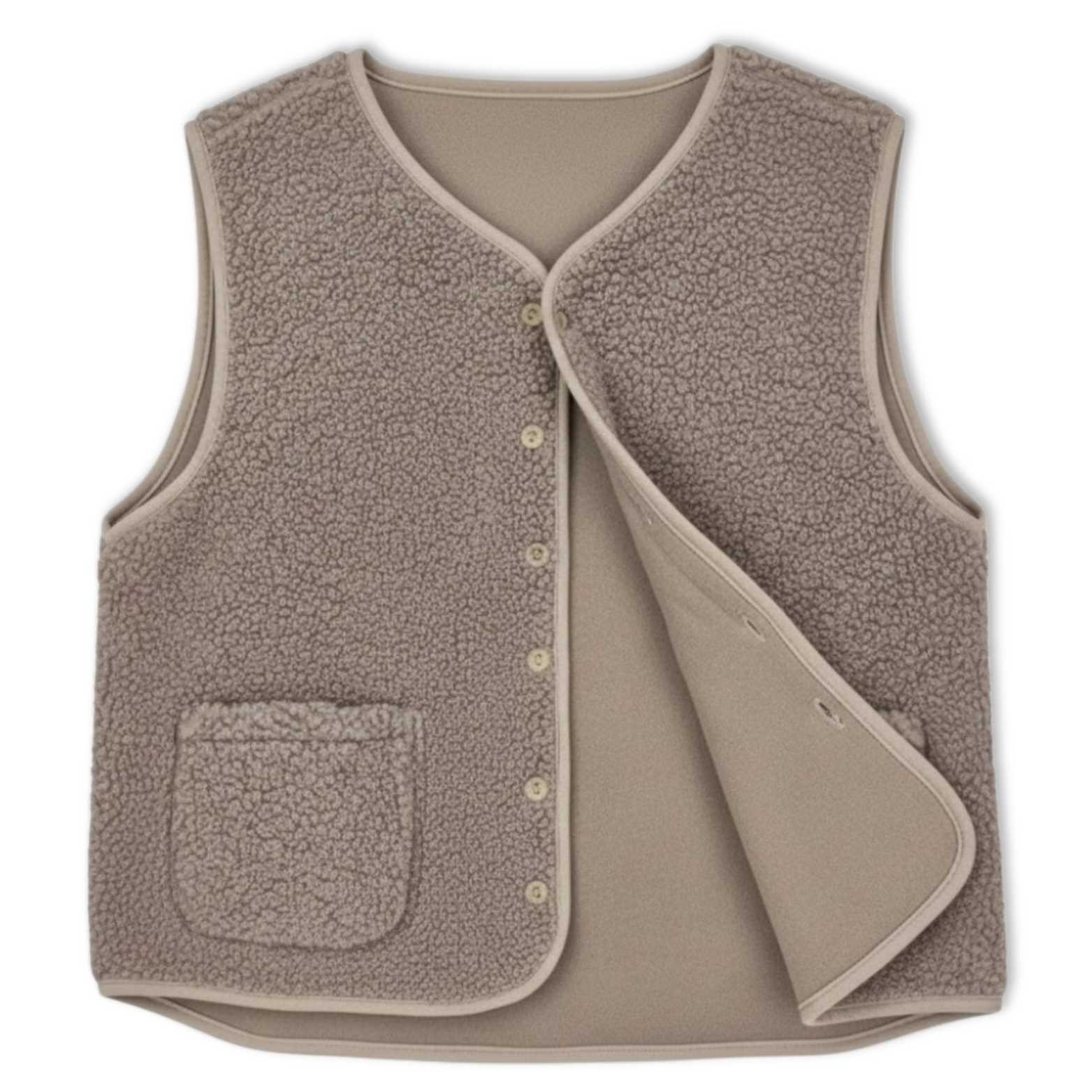 Women's Teddy Fleece Vest Sleeveless Collared Layering