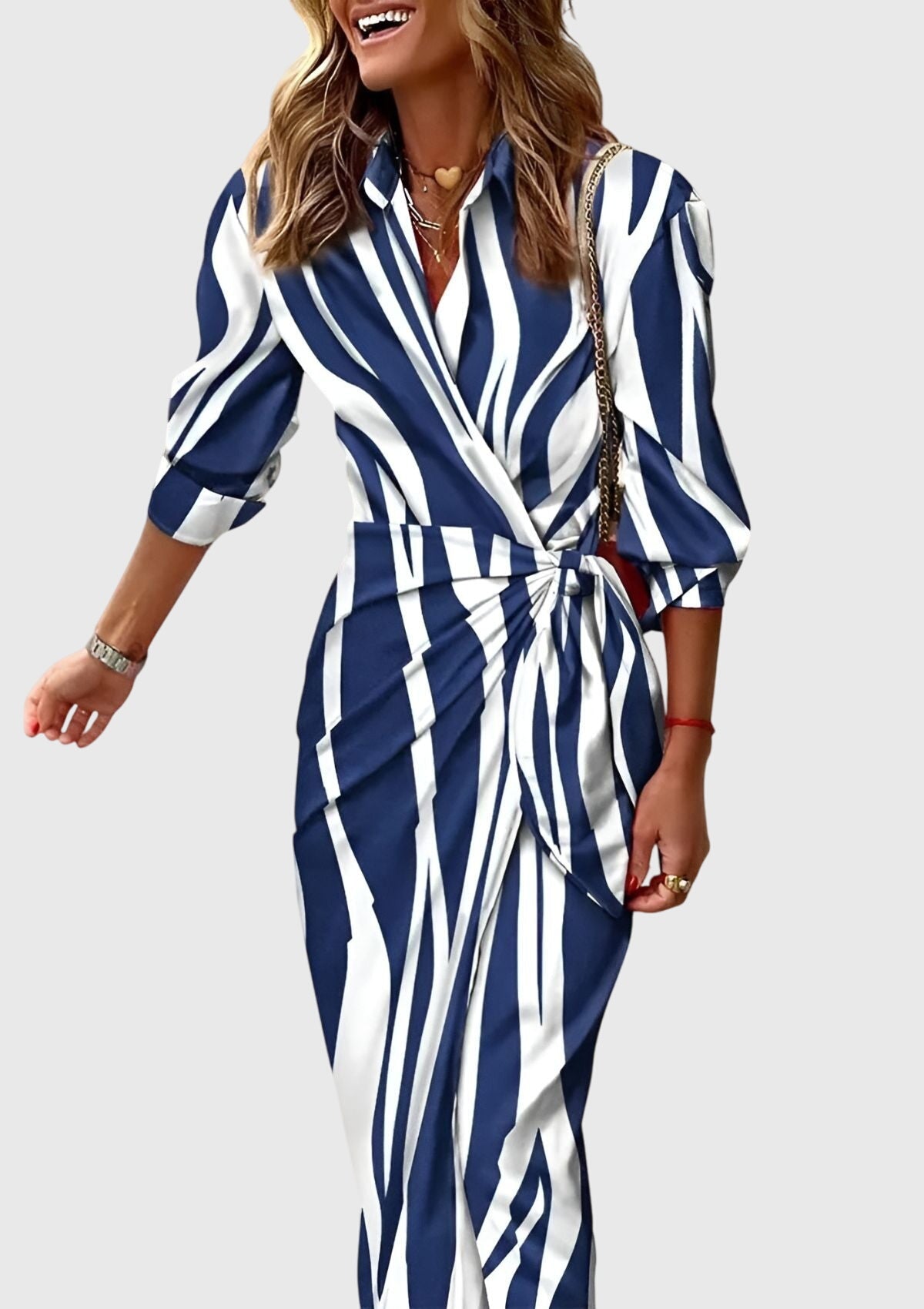 Women's Midi Dress wrap front